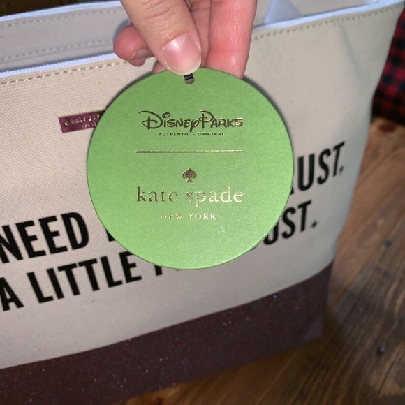 DISNEYLAND KATE SPADE TOTE BAG GLITTER pink - Picture 4 of 12